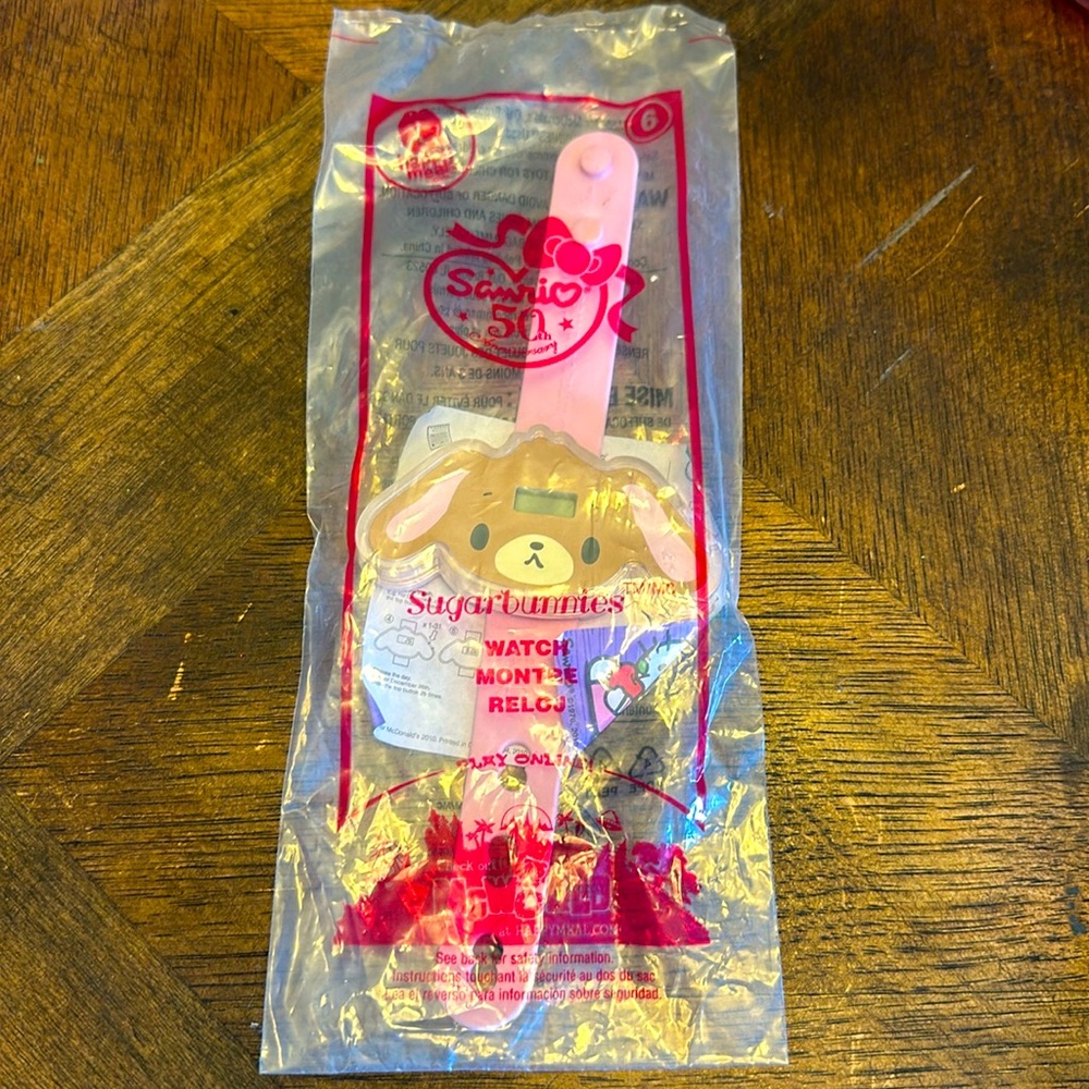 Sanrio 50th Anniversary Sugarbunny Pink Watch Happu Meal 6 McDonalds 2010